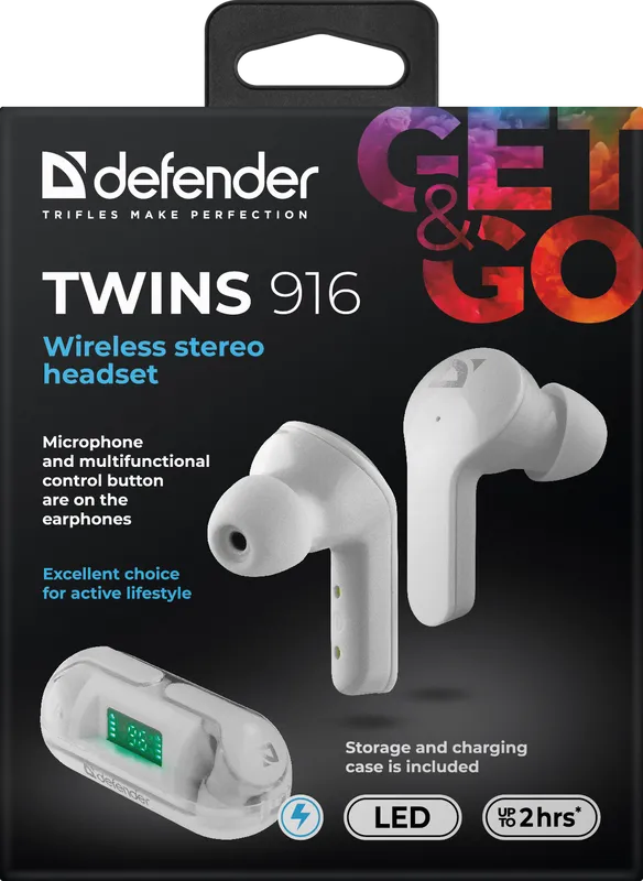 Defender - Wireless stereo headset Twins 916