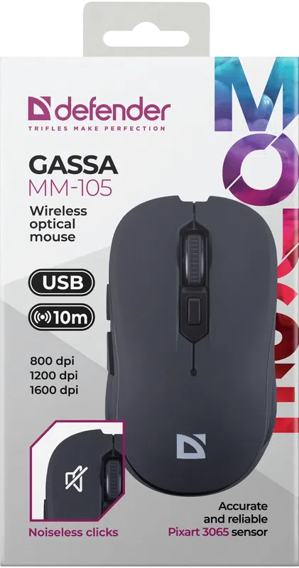 Defender - Wireless optical mouse Gassa MM-105