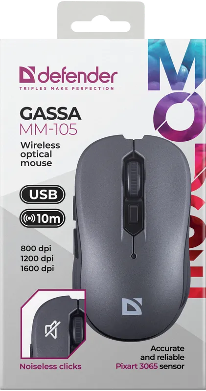 Defender - Wireless optical mouse Gassa MM-105