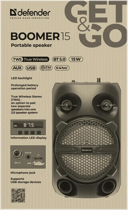 Defender - Portable speaker Boomer 15