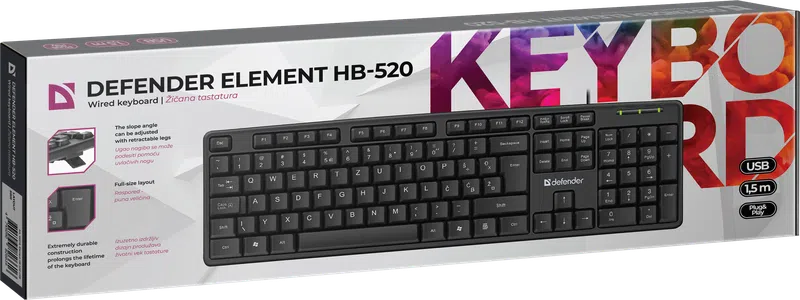 Defender - Wired keyboard Element HB-520 USB