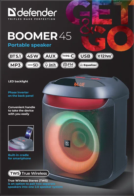 Defender - Portable speaker Boomer 45