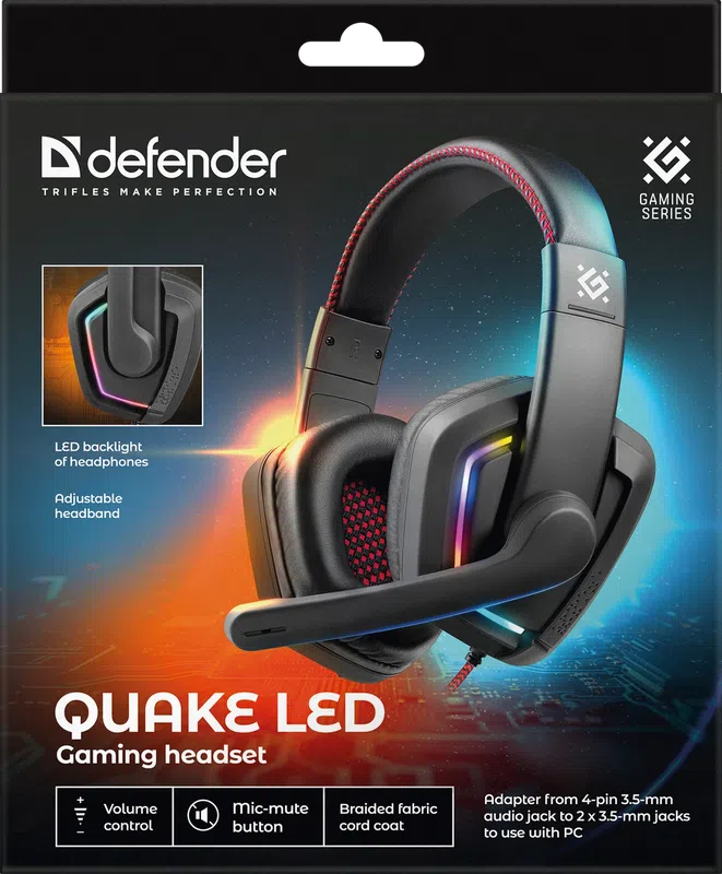 Defender - Gaming headset Quake LED