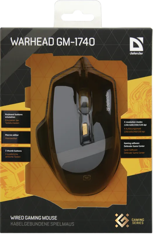 Defender - Wired gaming mouse Warhead GM-1740