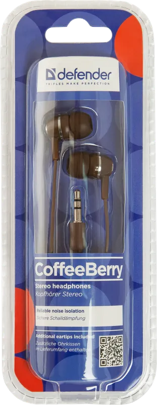 Defender - In-ear headphones Coffee Berry