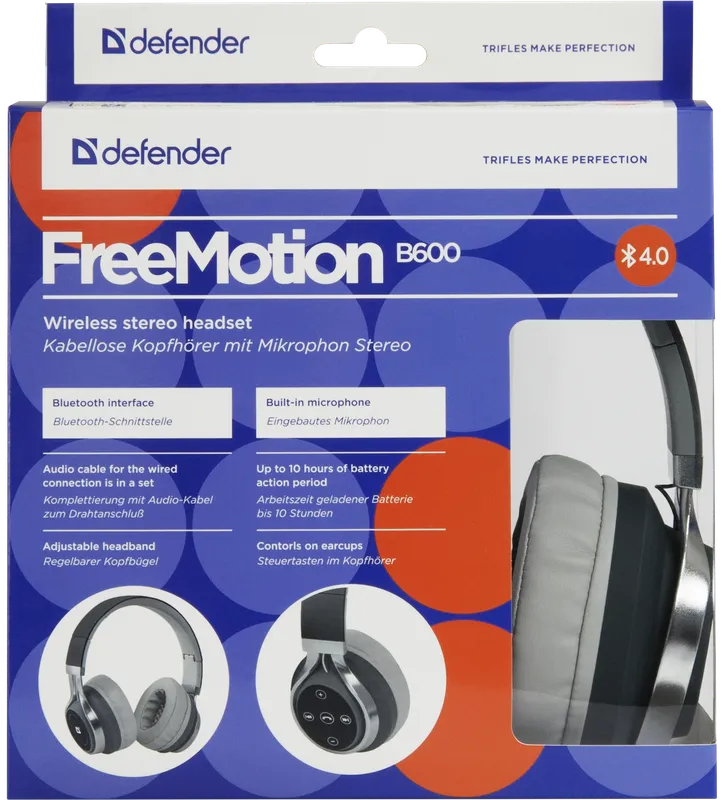 Defender - Wireless stereo headset FreeMotion B600