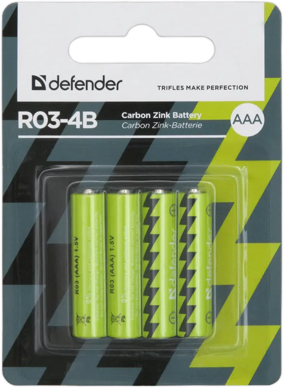 Defender - Zink Carbon Battery R03-4B