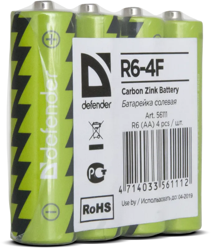 Defender - Zink Carbon Battery R6-4F