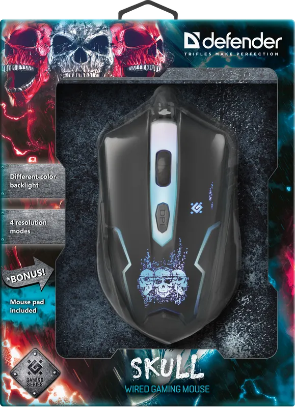 Defender - Wired gaming mouse Skull GM-180L