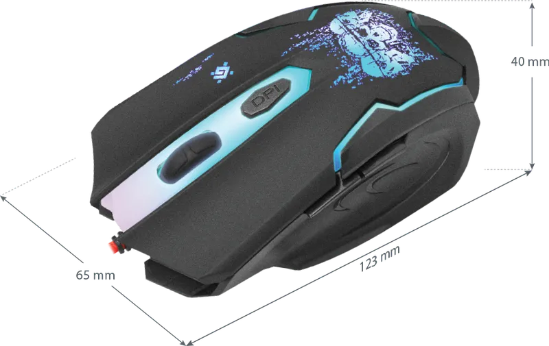 Defender - Wired gaming mouse Skull GM-180L