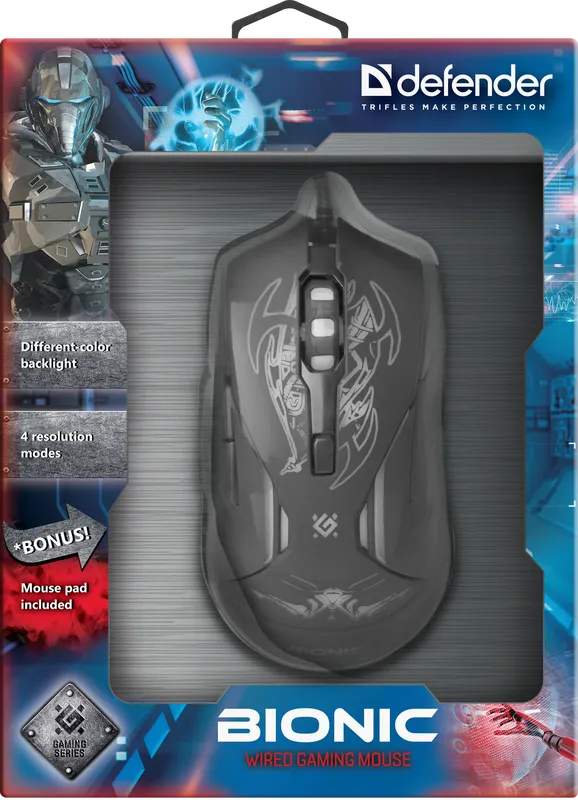 Defender - Wired gaming mouse Bionic GM-250L