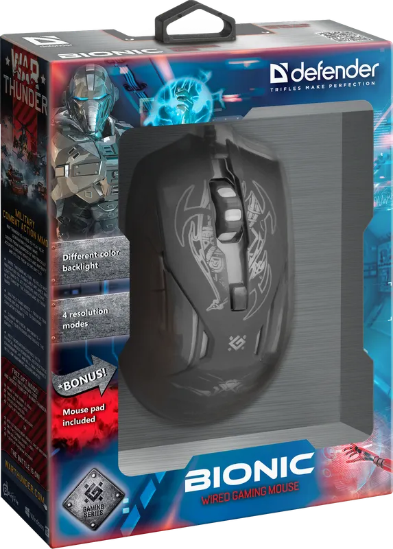 Defender - Wired gaming mouse Bionic GM-250L