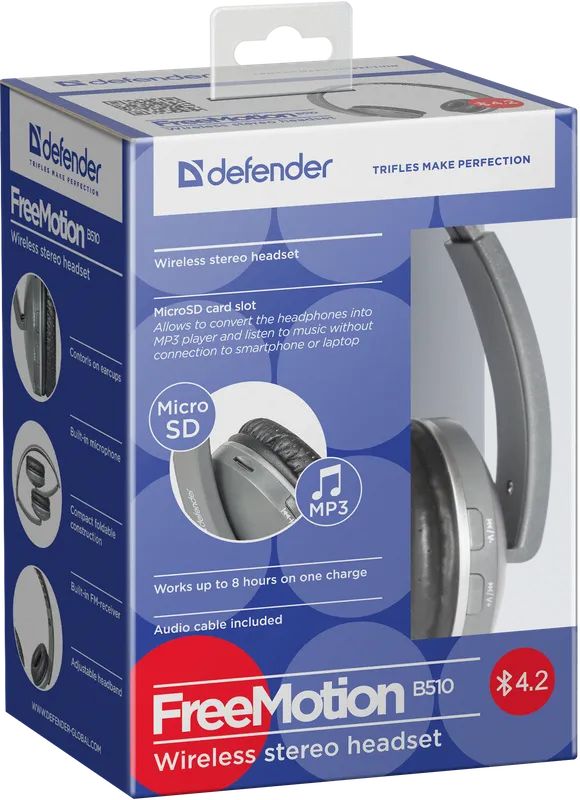 Defender - Wireless stereo headset FreeMotion B510