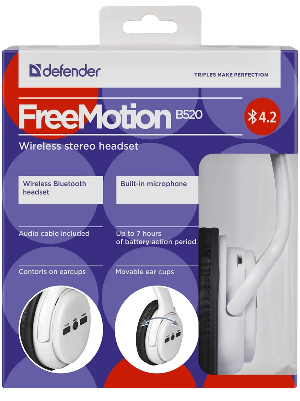 Defender - Wireless stereo headset FreeMotion B520