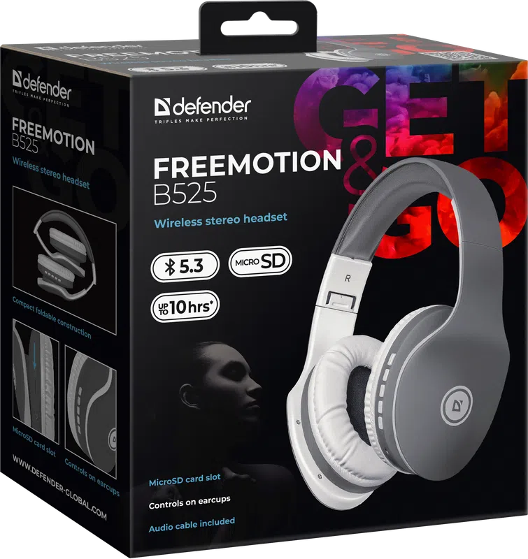 Defender - Wireless stereo headset FreeMotion B525