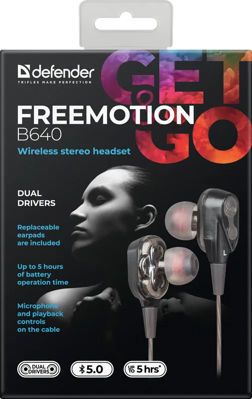 Defender - Wireless stereo headset FreeMotion B640