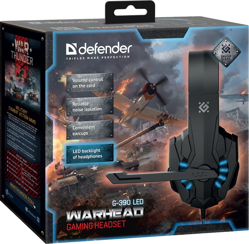 Defender - Gaming headset Warhead G-390 LED