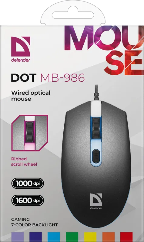 Defender - Wired optical mouse Dot MB-986