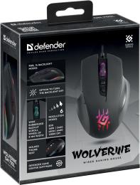 Defender - Wired gaming mouse Wolverine GM-700L