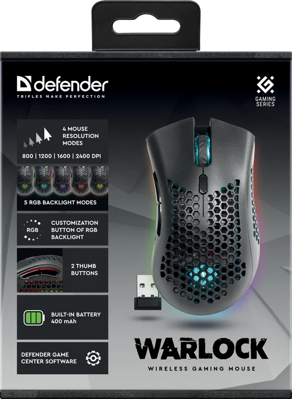 Defender - Wireless gaming mouse Warlock GM-709L