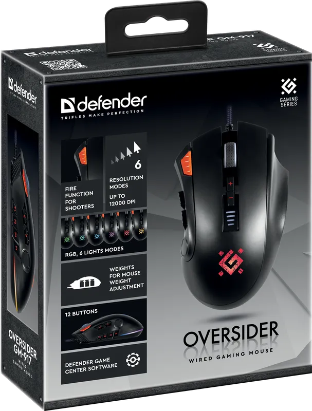 Defender - Wired gaming mouse Oversider GM-917