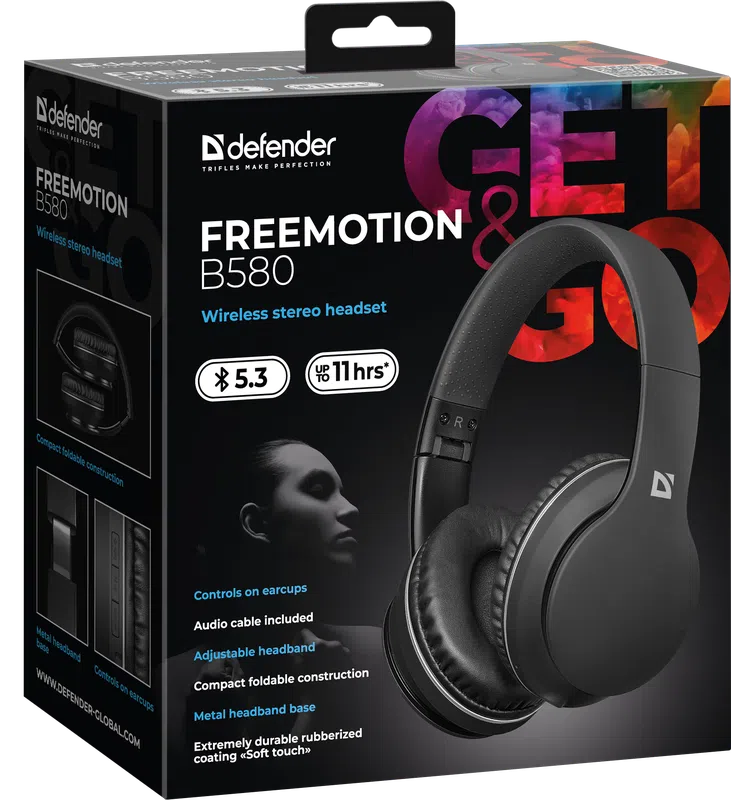 Defender - Wireless stereo headset FreeMotion B580