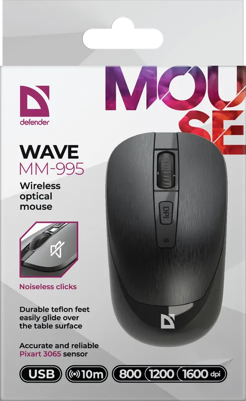 Defender - Wireless optical mouse Wave MM-995