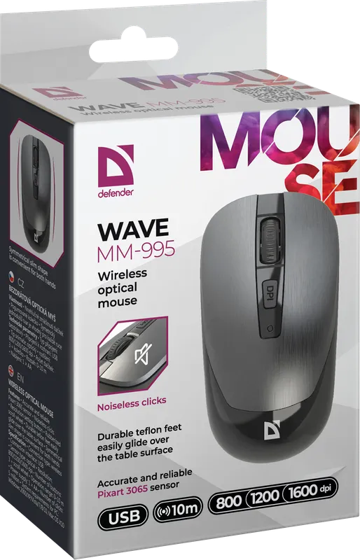 Defender - Wireless optical mouse Wave MM-995