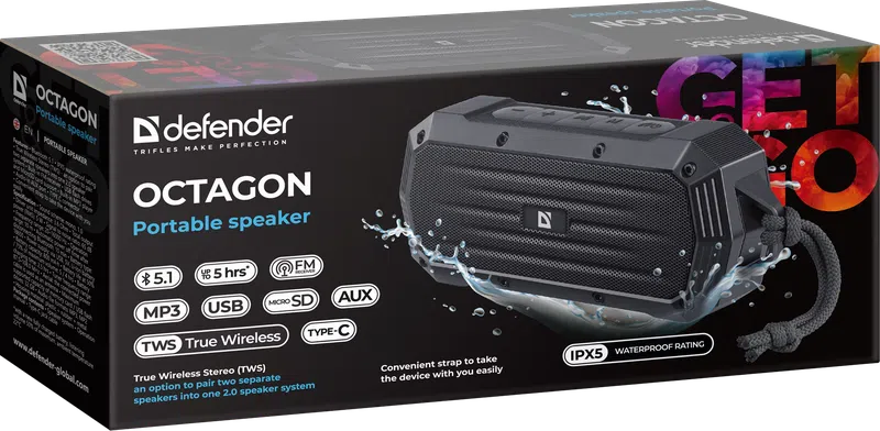 Defender - Portable speaker Octagon