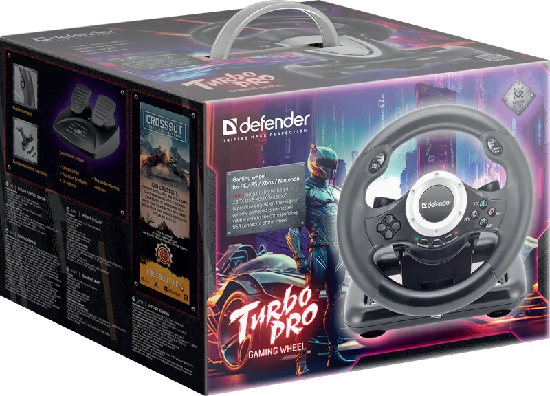 Defender - Gaming wheel Turbo Pro