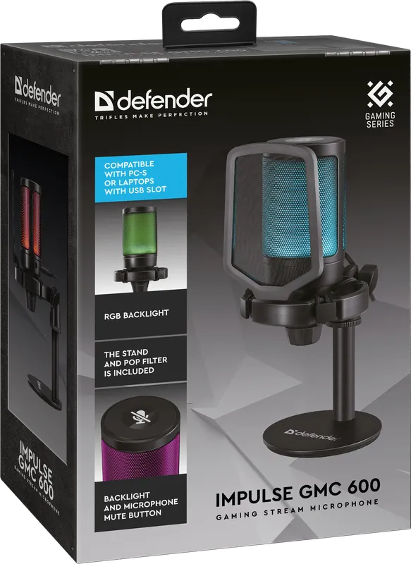 Defender - Gaming stream microphone Impulse GMC 600