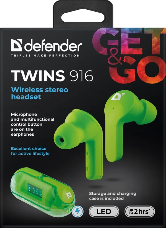 Defender - Wireless stereo headset Twins 916