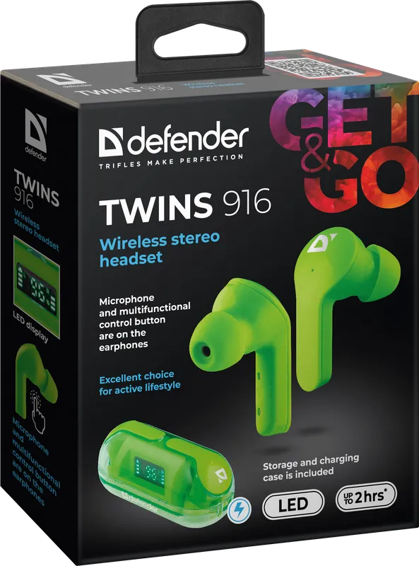 Defender - Wireless stereo headset Twins 916