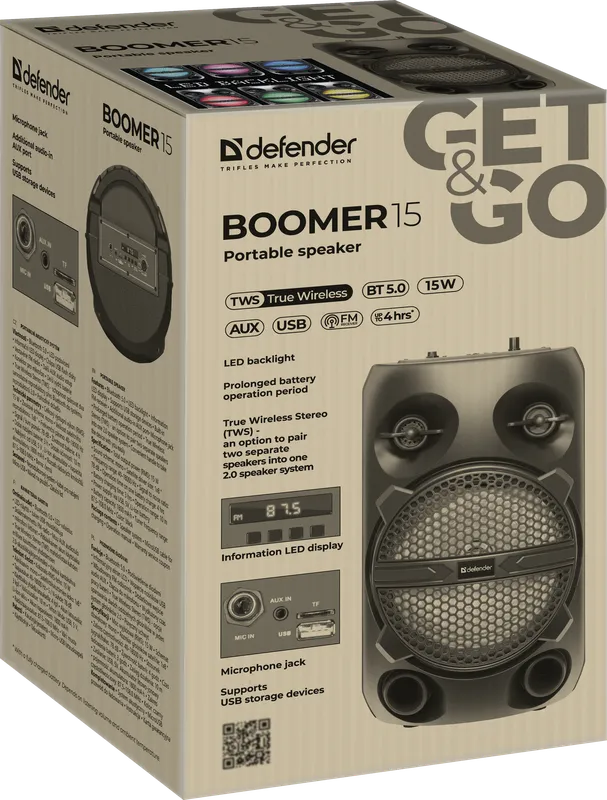 Defender - Portable speaker Boomer 15