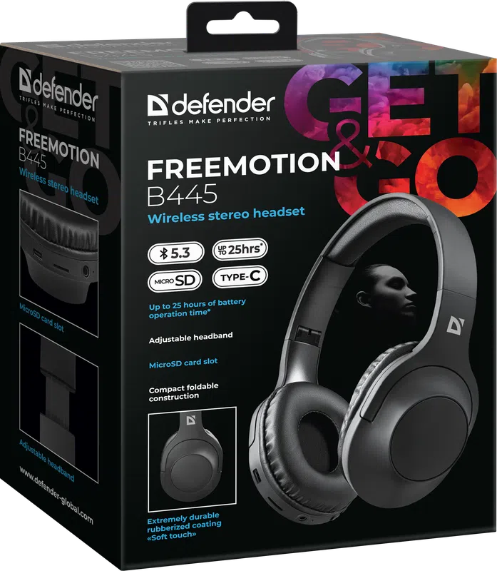 Defender - Wireless stereo headset FreeMotion B445