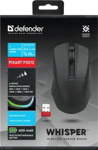 Defender - Wireless gaming mouse Whisper GM-209