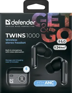 Defender - Wireless stereo headset Twins 1000
