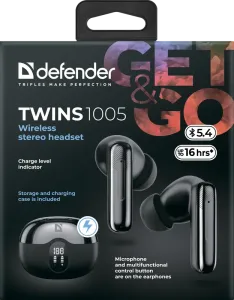 Defender - Wireless stereo headset Twins 1005