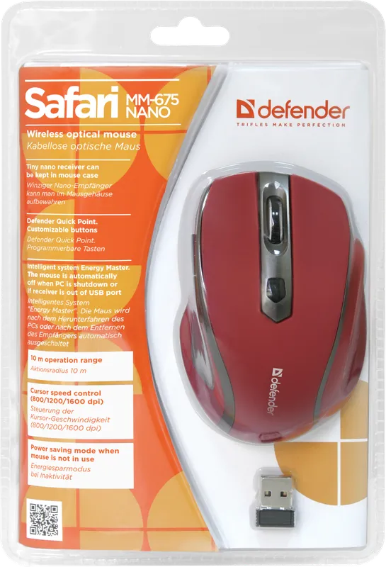 Defender - Wireless optical mouse Safari MM-675