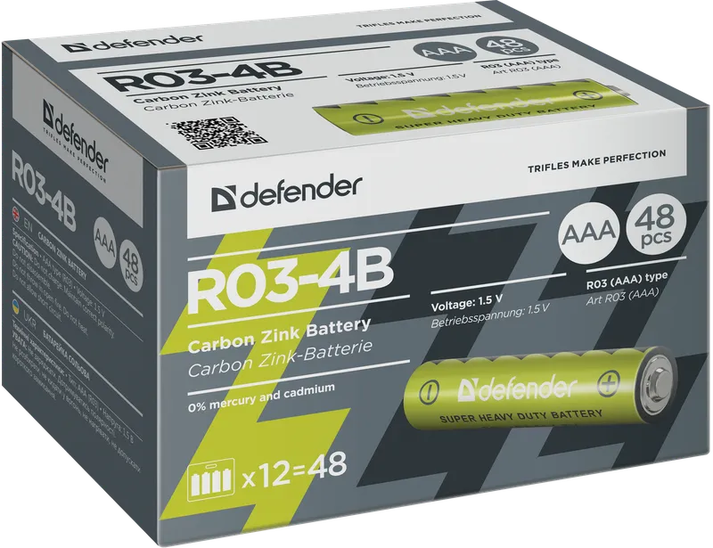 Defender - Zink Carbon Battery R03-4B