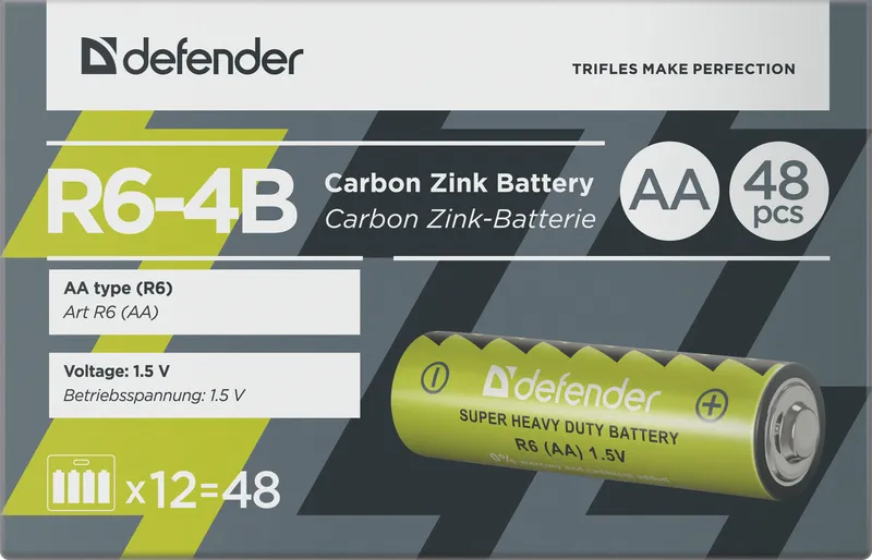 Defender - Zink Carbon Battery R6-4B