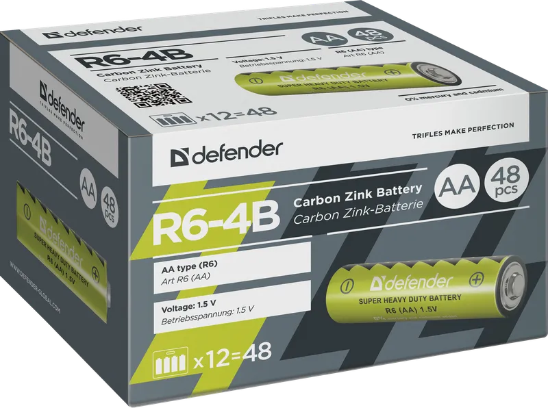 Defender - Zink Carbon Battery R6-4B