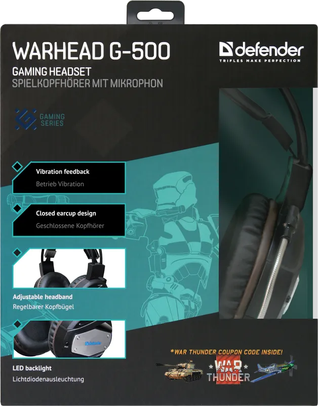 Defender - Gaming headset Warhead G-500