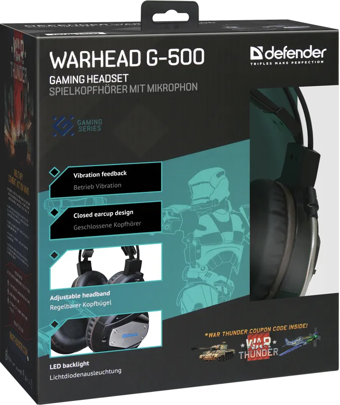 Defender - Gaming headset Warhead G-500