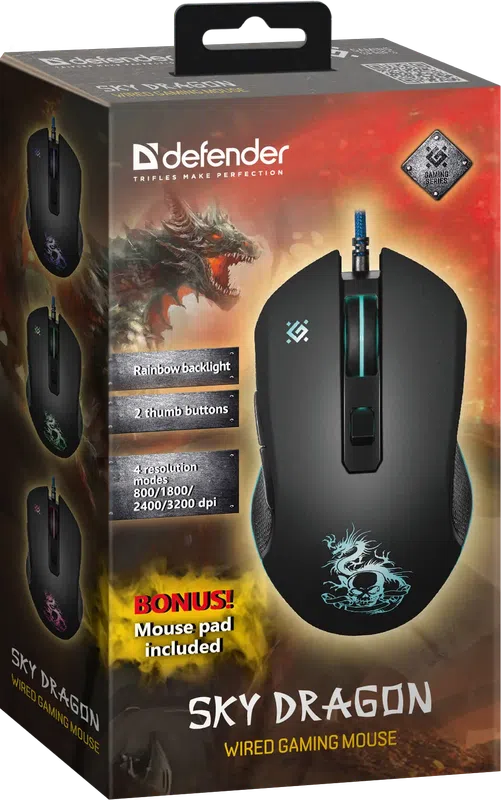 Defender - Wired gaming mouse Sky Dragon GM-090L