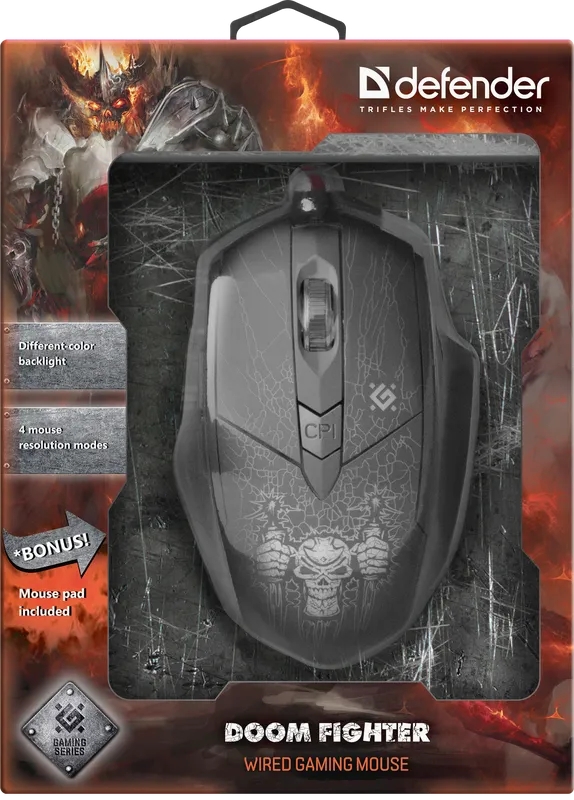 Defender - Wired gaming mouse Doom Fighter GM-260L