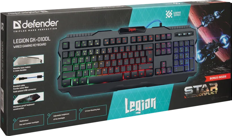 Defender - Wired gaming keyboard Legion GK-010DL