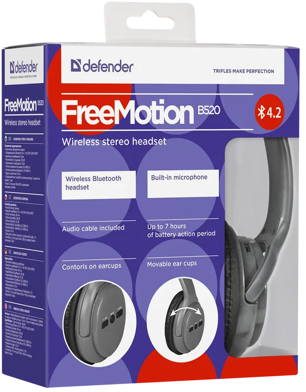 Defender - Wireless stereo headset FreeMotion B520