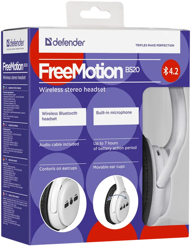 Defender - Wireless stereo headset FreeMotion B520