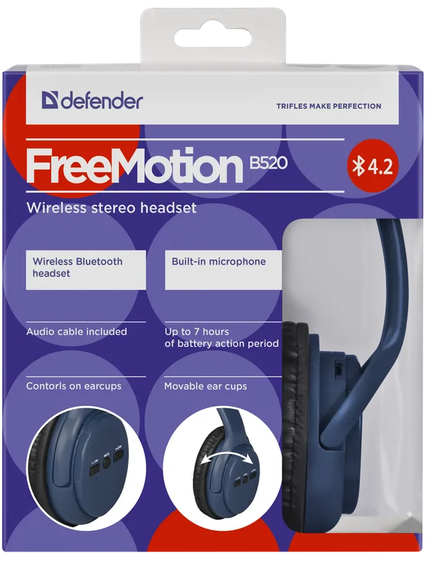 Defender - Wireless stereo headset FreeMotion B520